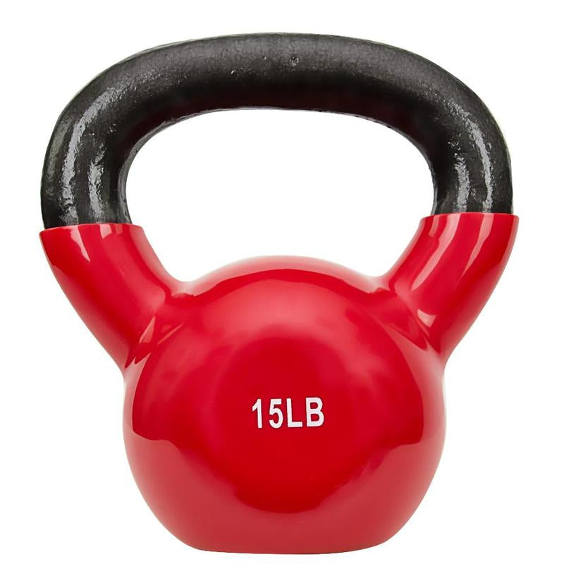 Vinyl Coated Kettle Bells for Strength Weight Training 5 - 25 Lbs
