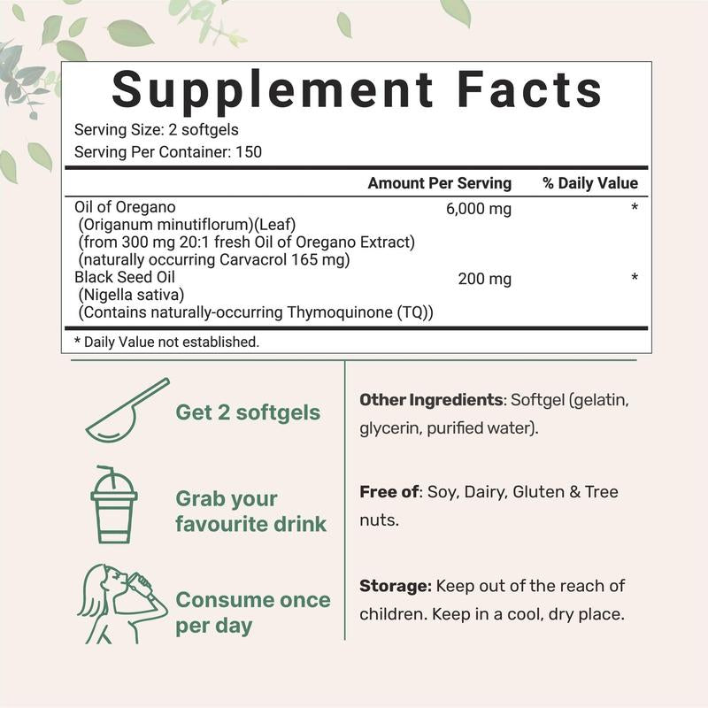 Micro Ingredients Oregano Oil with Black Seed Oil