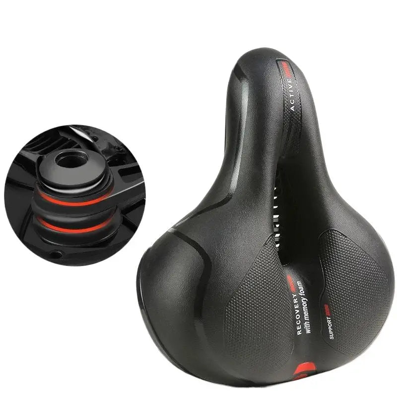 Hollow Breathable Bicycle Saddle MTB Road Bike Saddle Shock Absorbing Comfortable Big Butt Bike Seat Bicycle Accessories