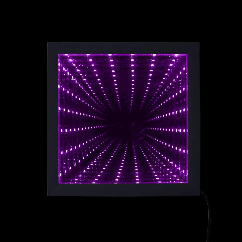 LED Infinity Wall Mirror Frame with Multi Color Changing Light LED Infinity Mirror (38X38Cm)