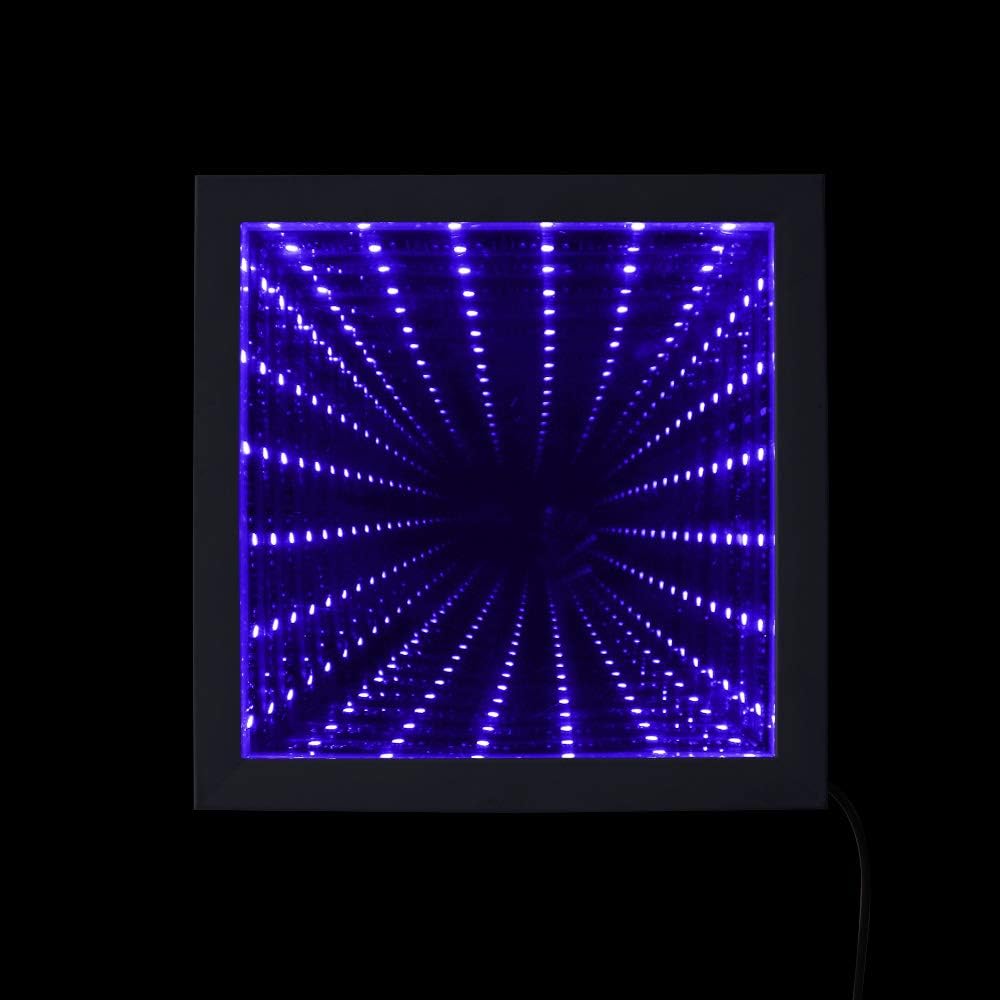 LED Infinity Wall Mirror Frame with Multi Color Changing Light LED Infinity Mirror (38X38Cm)