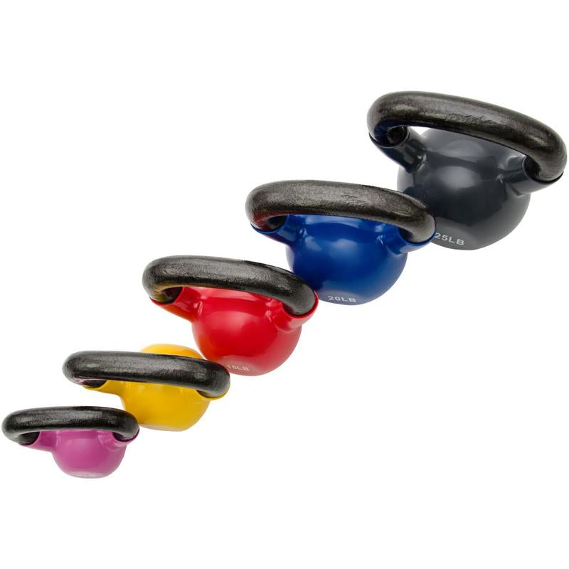 Vinyl Coated Kettle Bells for Strength Weight Training 5 - 25 Lbs