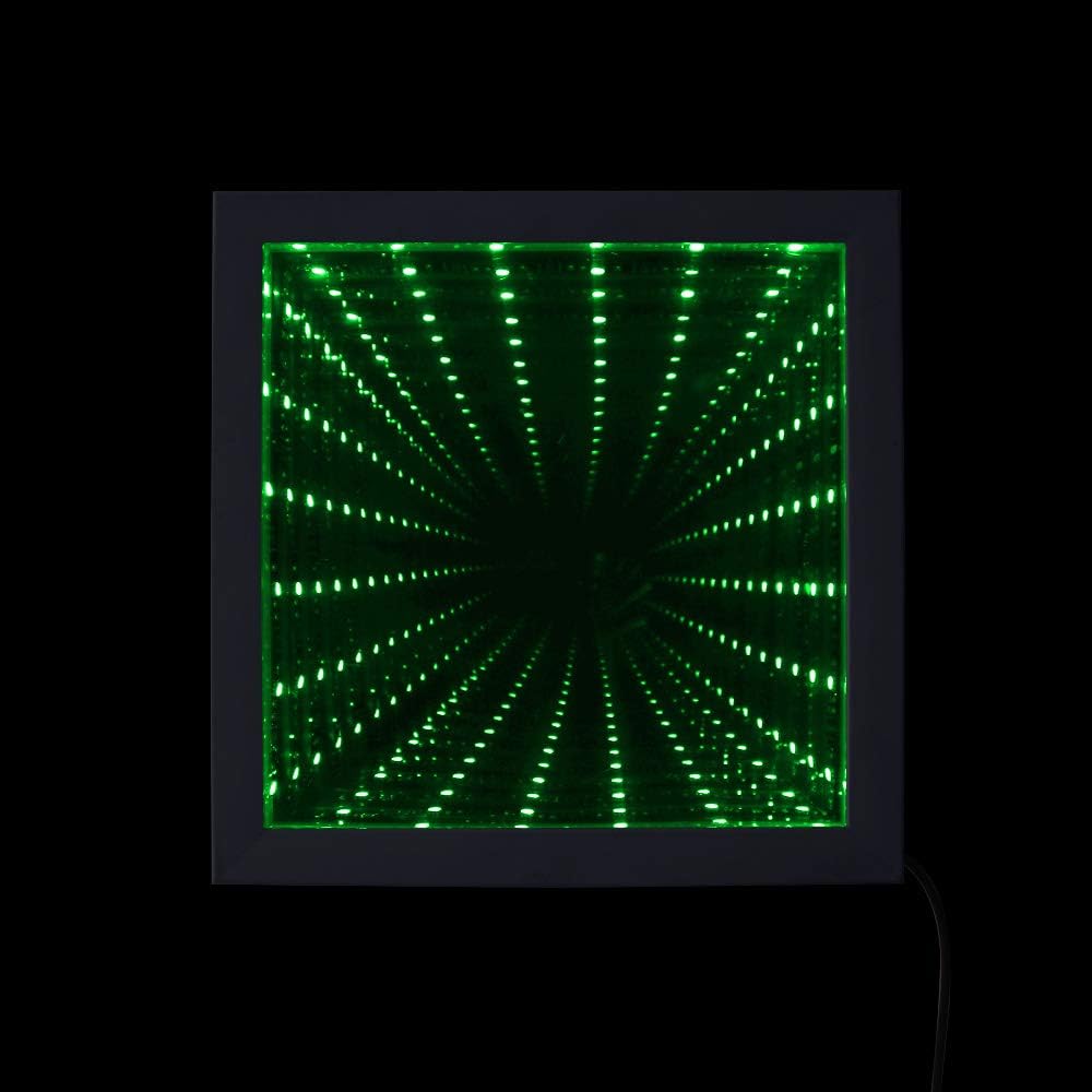 LED Infinity Wall Mirror Frame with Multi Color Changing Light LED Infinity Mirror (38X38Cm)